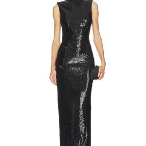 Glamorous Black Sequin Maxi Dress